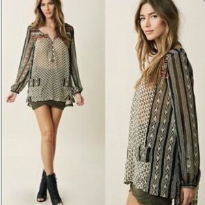 Free People Feather in the Wind sheer Tunic